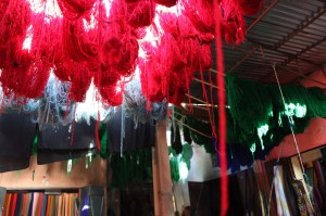 Drying in the dyers souk, Marrakech