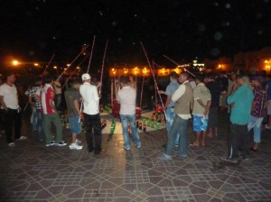 Hook-a-bottle in square Jemaa el Fna